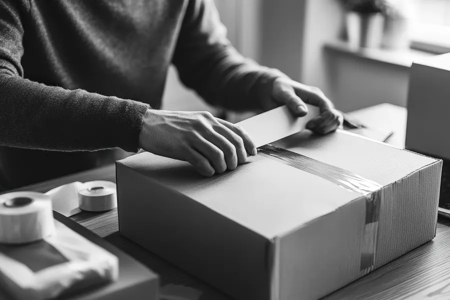 Person packaging order